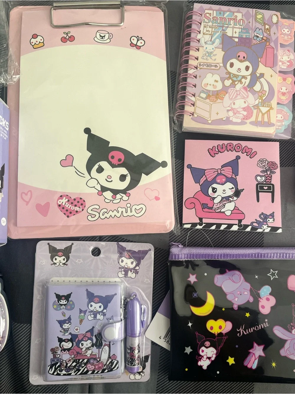Sanrio Kuromi Pink & Purple Cute Stationery Set